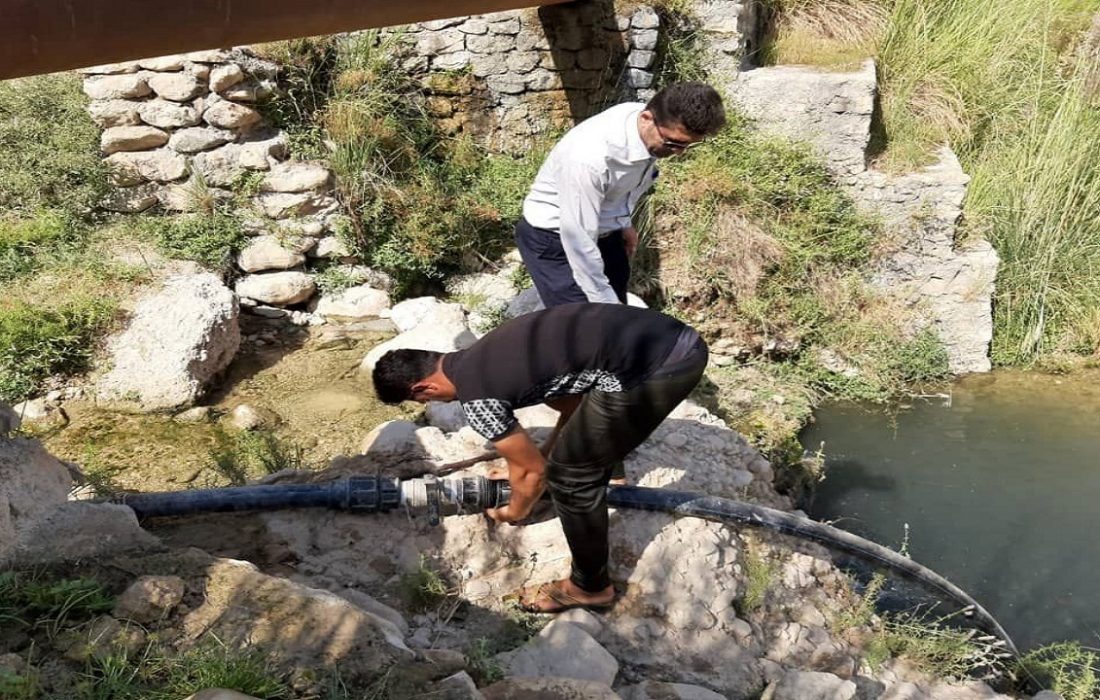 جمع آوری۶ دستگاه موتور پمپاژ آب غیرمجاز در رودخانه سقز