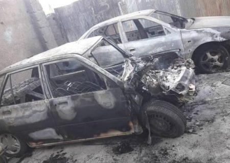 ۲ خودرو سواری در سنندج طعمه حریق شد