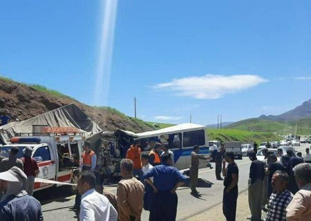 شش کشته و سه مصدوم در تصادف کامیون و مینی بوس در محور کامیاران_پالنگان