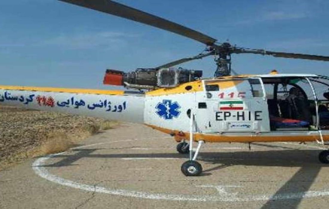 اعزام اورژانس هوایی برای انتقال مادر باردار مریوانی