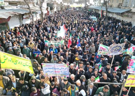 راهپیمایی22 بهمن در مریوان برگزار شد