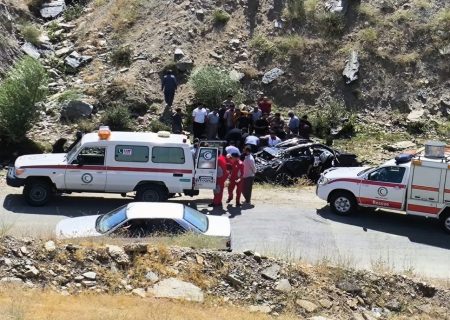 سقوط مرگبار خودروی سواری در جاده سقز-بانه؛ چهار کشته و ۲ مصدوم